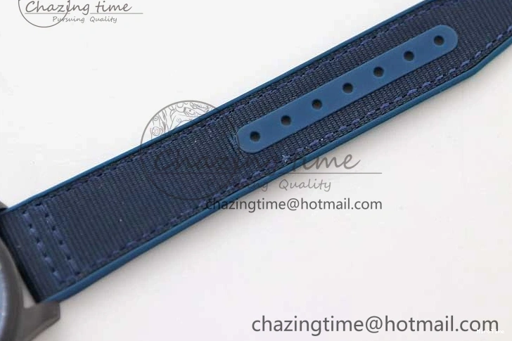 MIROTIME 1230 BestValue Mark XVIII IW328101 Black Ceramic M+F 1:1 Best Edition Blue Dial on Blue Nylon Strap A 7058